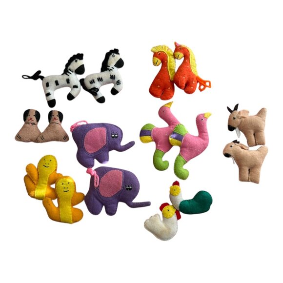 Pockets Of Learning Noahs Ark Cloth Felt Wall Hanging With 16 Removable Animals - Picture 3 of 6